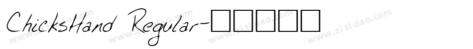 ChicksHand Regular字体转换